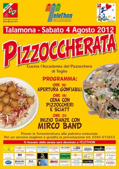 Pizzoccherata benefica a TALAMONA con UILDM